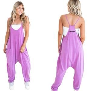 NWOT Free People Women Small FP Movement Hot Shot Onesie Romper Raspberry Punch